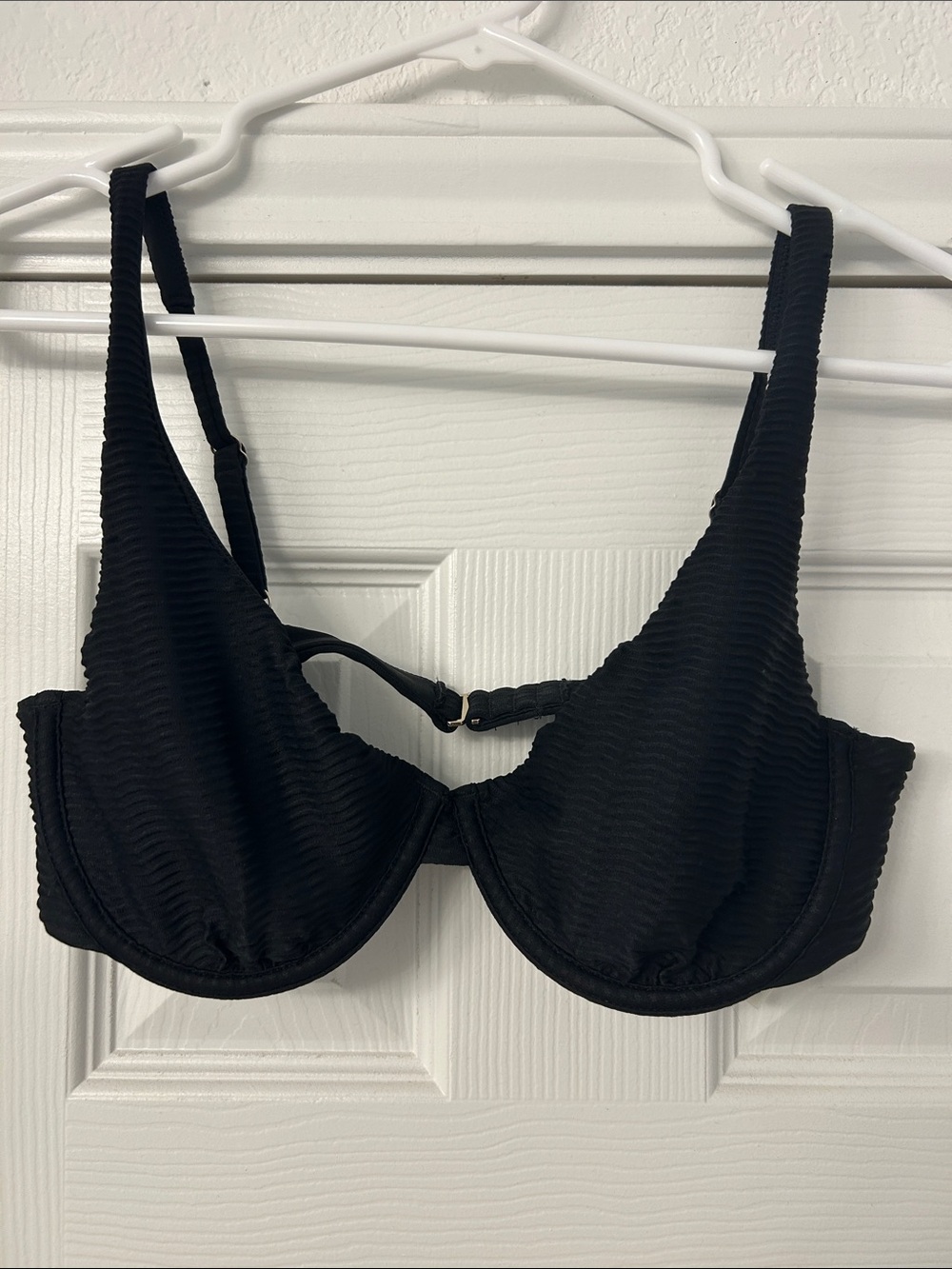 A&F Ribbed Black Bikini Top